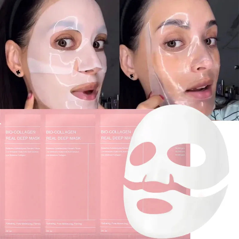 Bio Collagen Facial Mask – Hydrating, Brightening & Pore Care