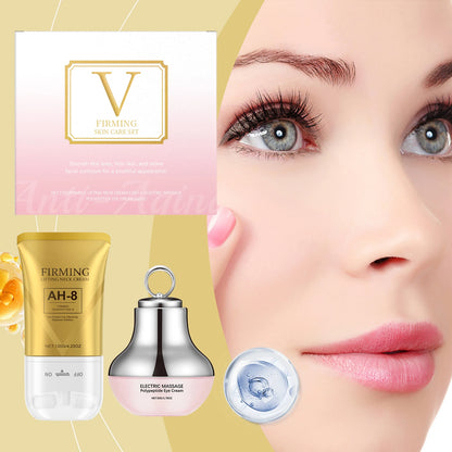 AH-8 Seoul Glow Neck & Eye Care Set – Electric Massager, Firming Cream & Eye Treatment